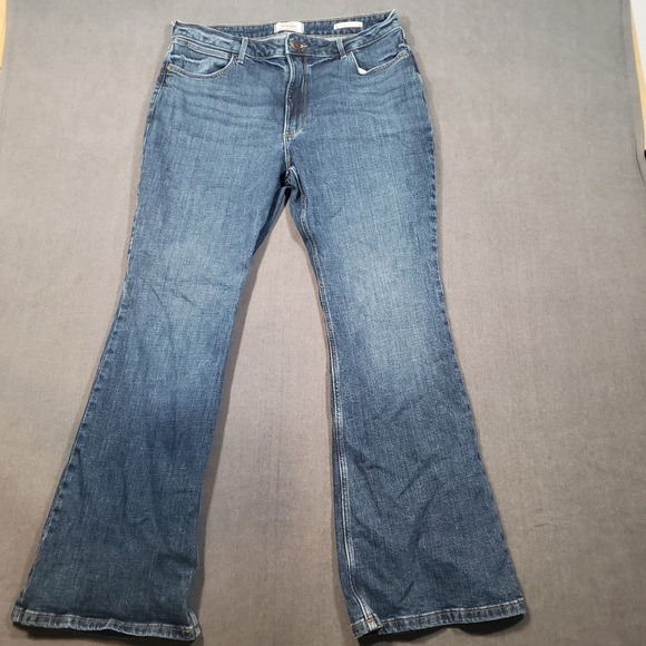 Wrangler Denim - Wrangler High Rise Fierce Flare Jeans Womens 14x32 Blue Denim MT2FLBR
